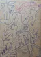 Fragment of a drawing on the cover of a notebook